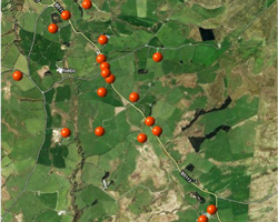 Aerial photograph of Nebo broadband points